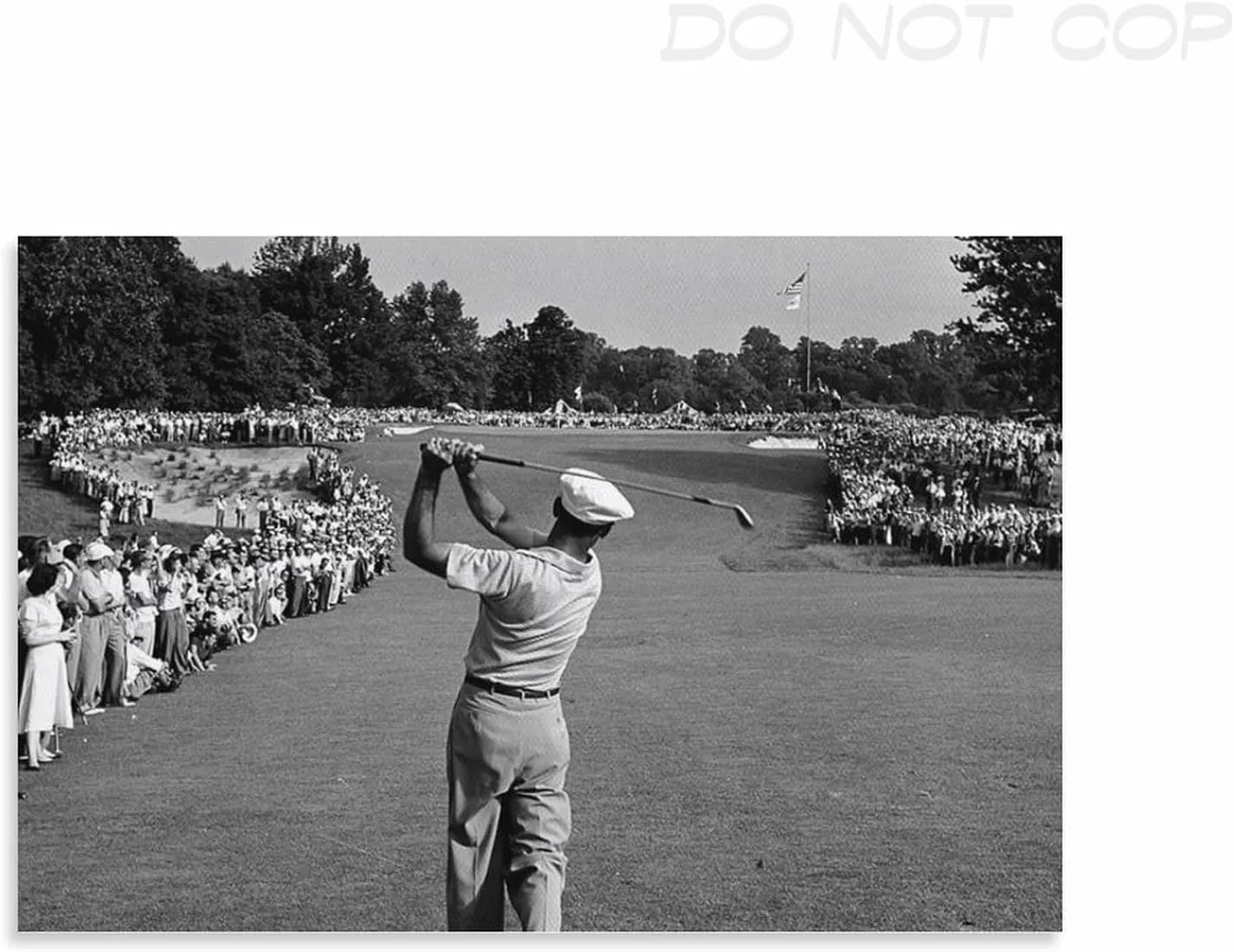 Ben Hogan 1950 Us Golf Open Black & White Retro Old Photo Poster Canvas Print Poster 12x18inch(30x45cm)