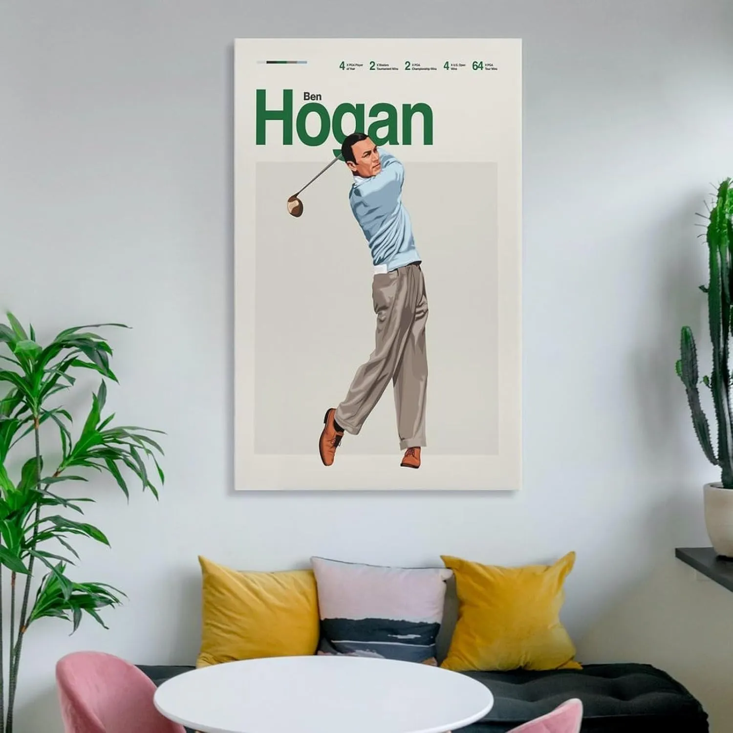 Ben Hogan Golf Shot Retro Poster 7 Living Room Printing Oil Painting Interior Decoration Poster 20x30inch(50x75cm) Unframe-style