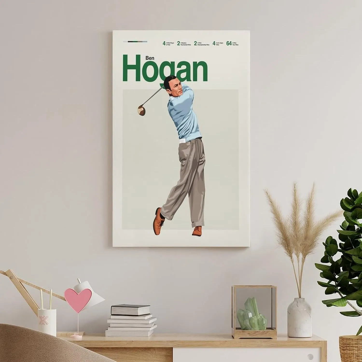 Ben Hogan Golf Shot Retro Poster 7 Living Room Printing Oil Painting Interior Decoration Poster 20x30inch(50x75cm) Unframe-style