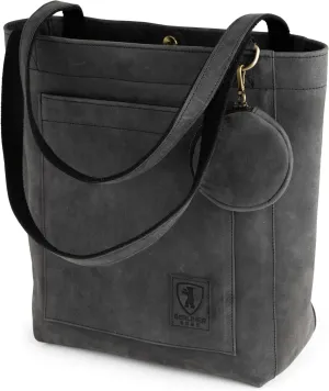 BERLINER BAGS Vintage Genuine Leather Tote Bag Seville, Handbag, Large Shopper for Women