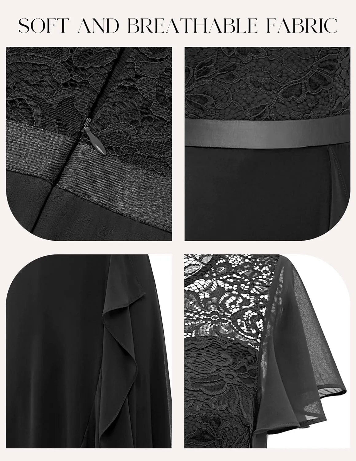 BeryLove Formal Dresses for Women 2025 Wedding Guest with Slit Cocktail Elegant Lace Long Prom Dress