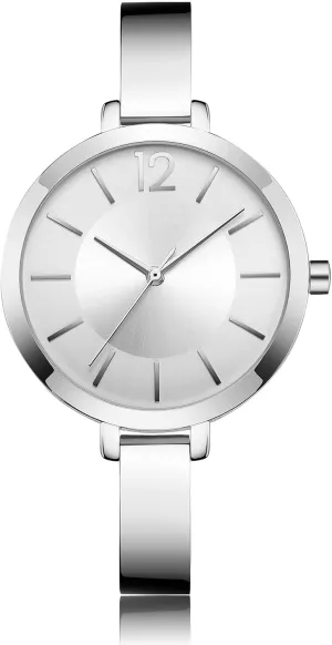 BESTKANG Elegant Minimalist Women's Stainless Steel Bracelet Watch - Sleek and Stylish Analog Quartz Wristwatch