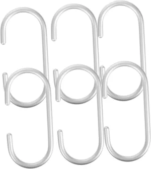 BESTOYARD 6pcs Hooks Multifunctional Hanger for Scarves Handbags and Clothing Space Saving Utility Hooks for Closet Organization