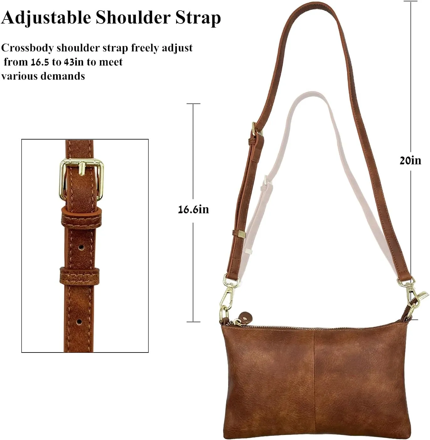 Beurlike Leather Wristlet Wallet Clutch Purses For Women Small Crossbody Phone Bags