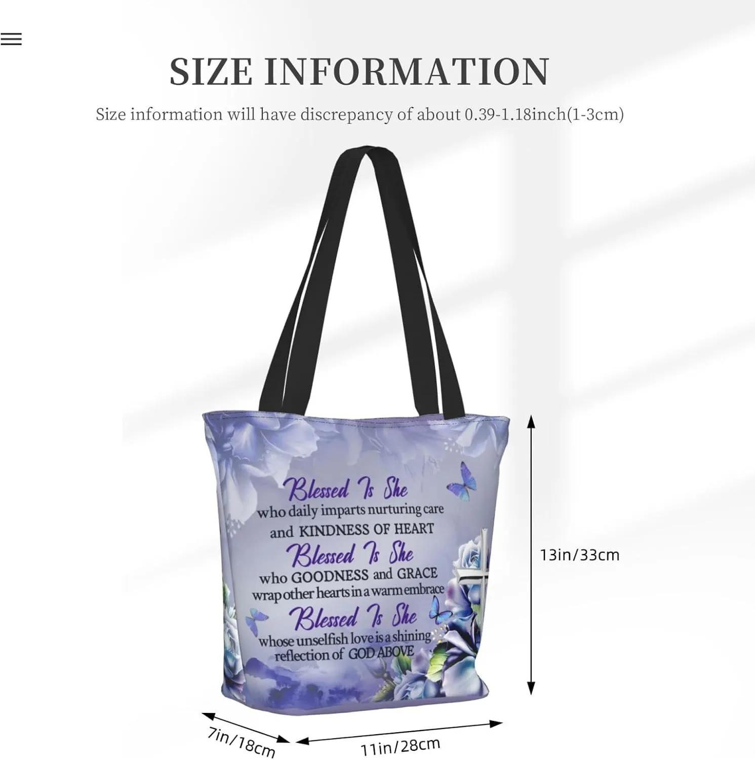 Bible Tote Bags For Women Christian Tote Bag Religious Grocery Bag With Zipper For Mothers Day Church Gifts