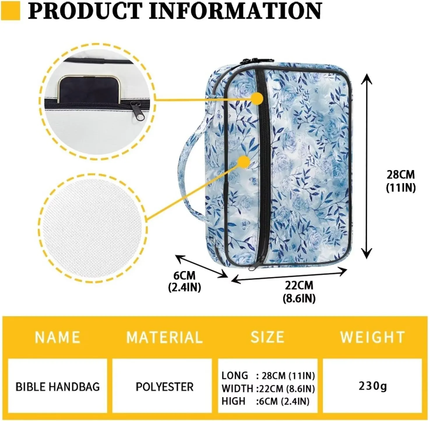 Bible Tote Bags for Women Men Bible Covers for Women Men with Pockets Western Bible Case Book Covers for Bibles