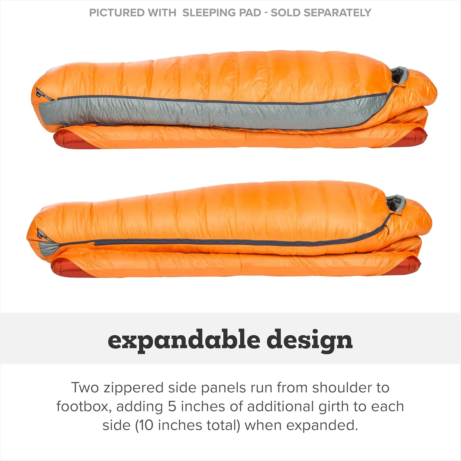 Big Agnes Torchlight EXP - 650 RDS DownTek Ultralight Sleeping Bag, Backpacking Gear, Compact Cold Weather Camping Mummy