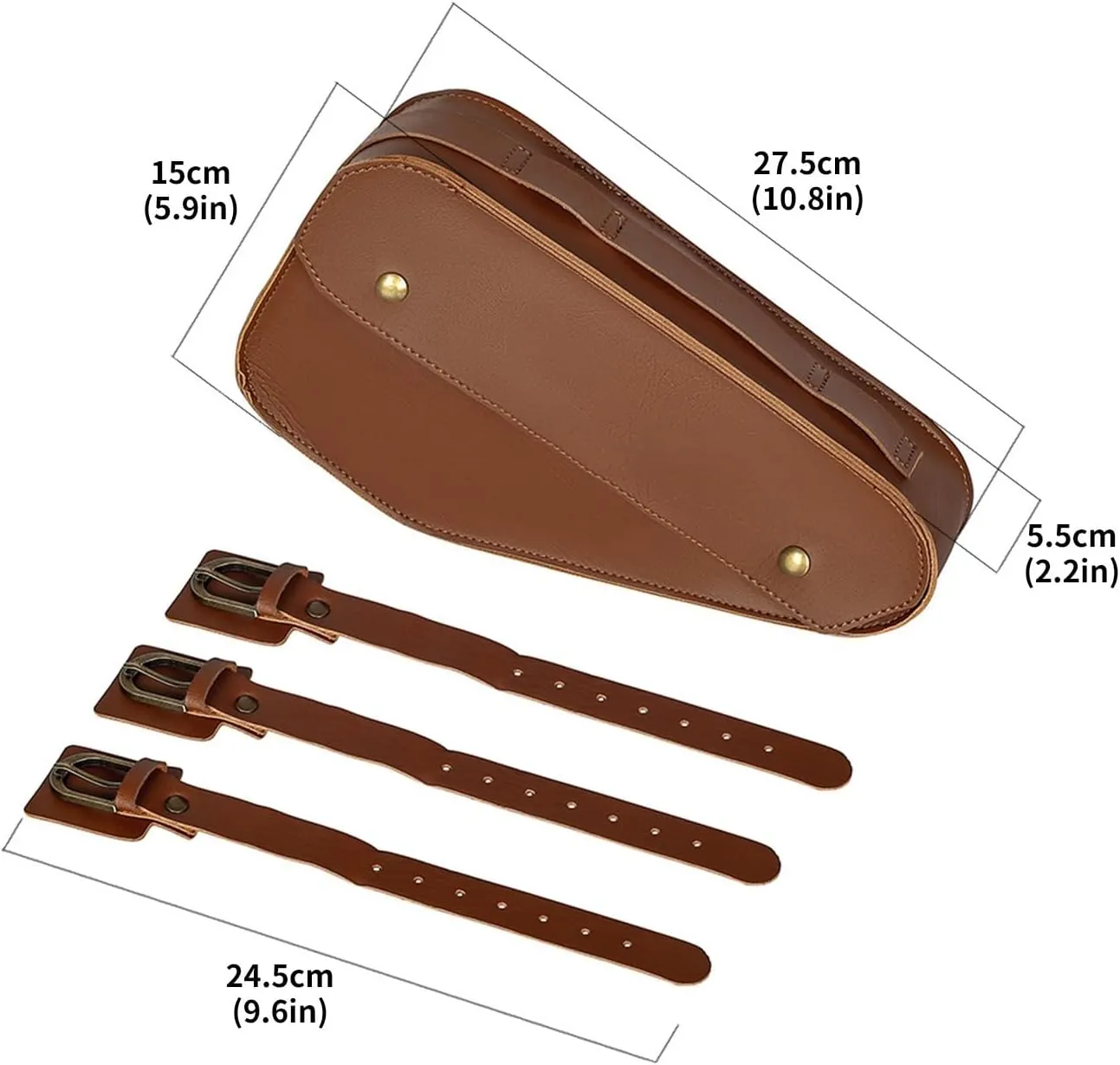Bike Beam Triangle Bags PVC Leather Large Capacity 5 Adjustable Positions Narrow Rim Design Easy Traveling Bike Frame Bag