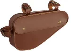 Bike Beam Triangle Bags PVC Leather Large Capacity 5 Adjustable Positions Narrow Rim Design Easy Traveling Bike Frame Bag