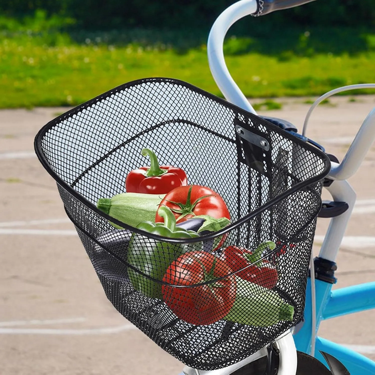 Bike Front Storage Basket for Carrying Essentials on Rides