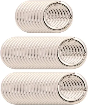 BIKICOCO 1/2'' Round Spring Gate O-Ring Clasp Push Snap Hook Belt Hardware Loop, for Handbags, Keys