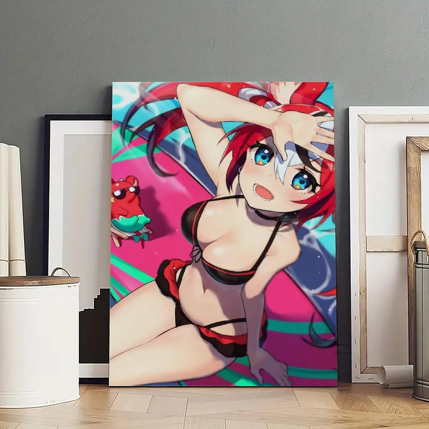 Bikini Hakos Baelz Poster Cover Posters for Bedroom Wall Art Canvas 20x30inch(50x75cm) Frame-bikini Hakos Baelz