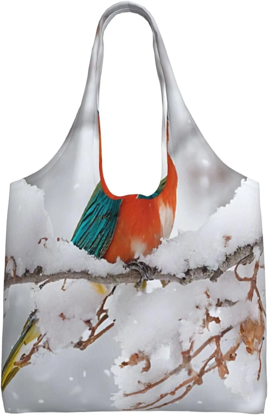 (Birch Trees) Large Tote Shoulder Bag Fashion Canvas Handbag Reusable Shopping Bag Travel Bag For Women