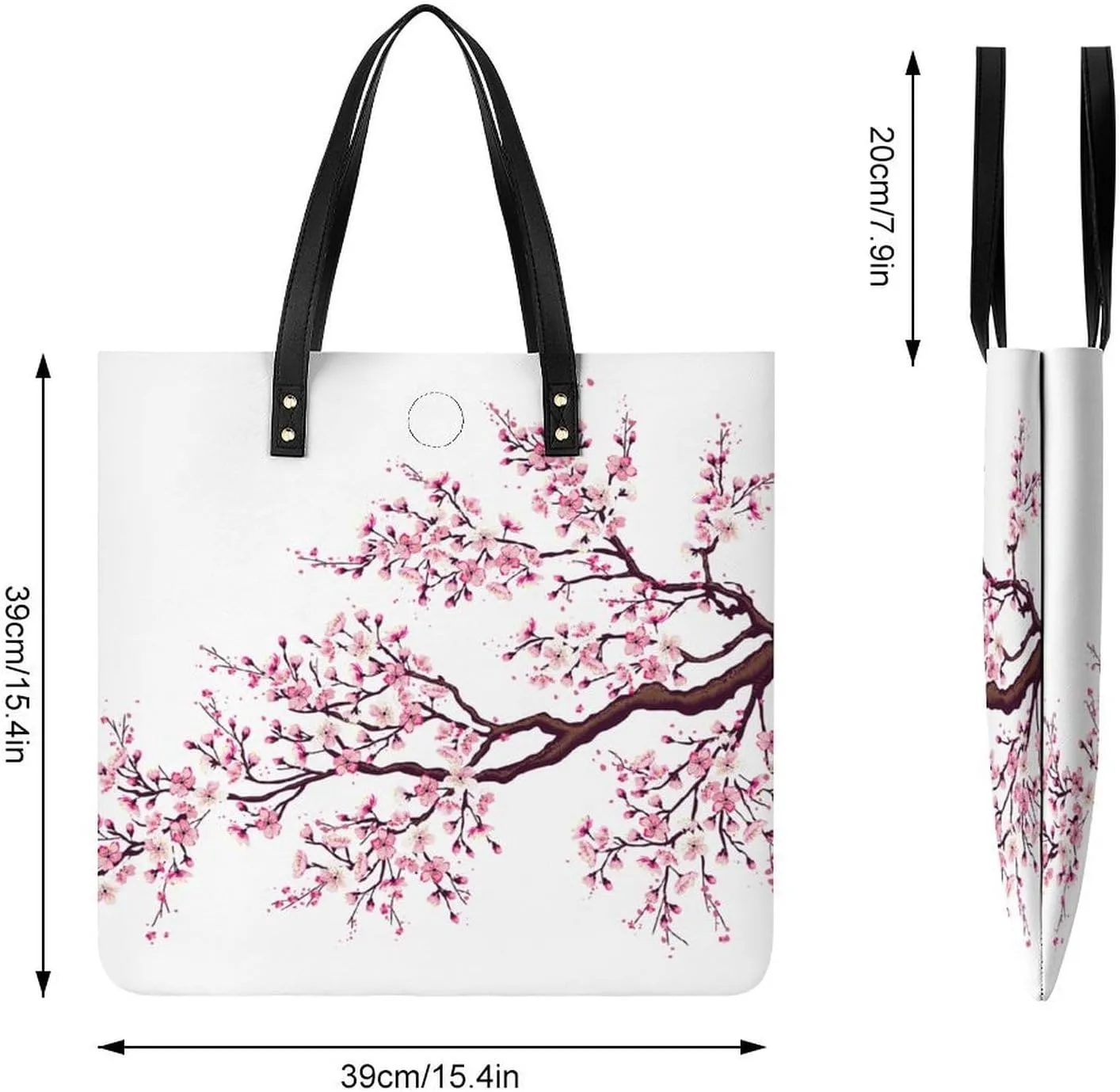 Black And White Piano Keys with Musical Notes Leather Handbag with Large Space, Fashionable Handbag
