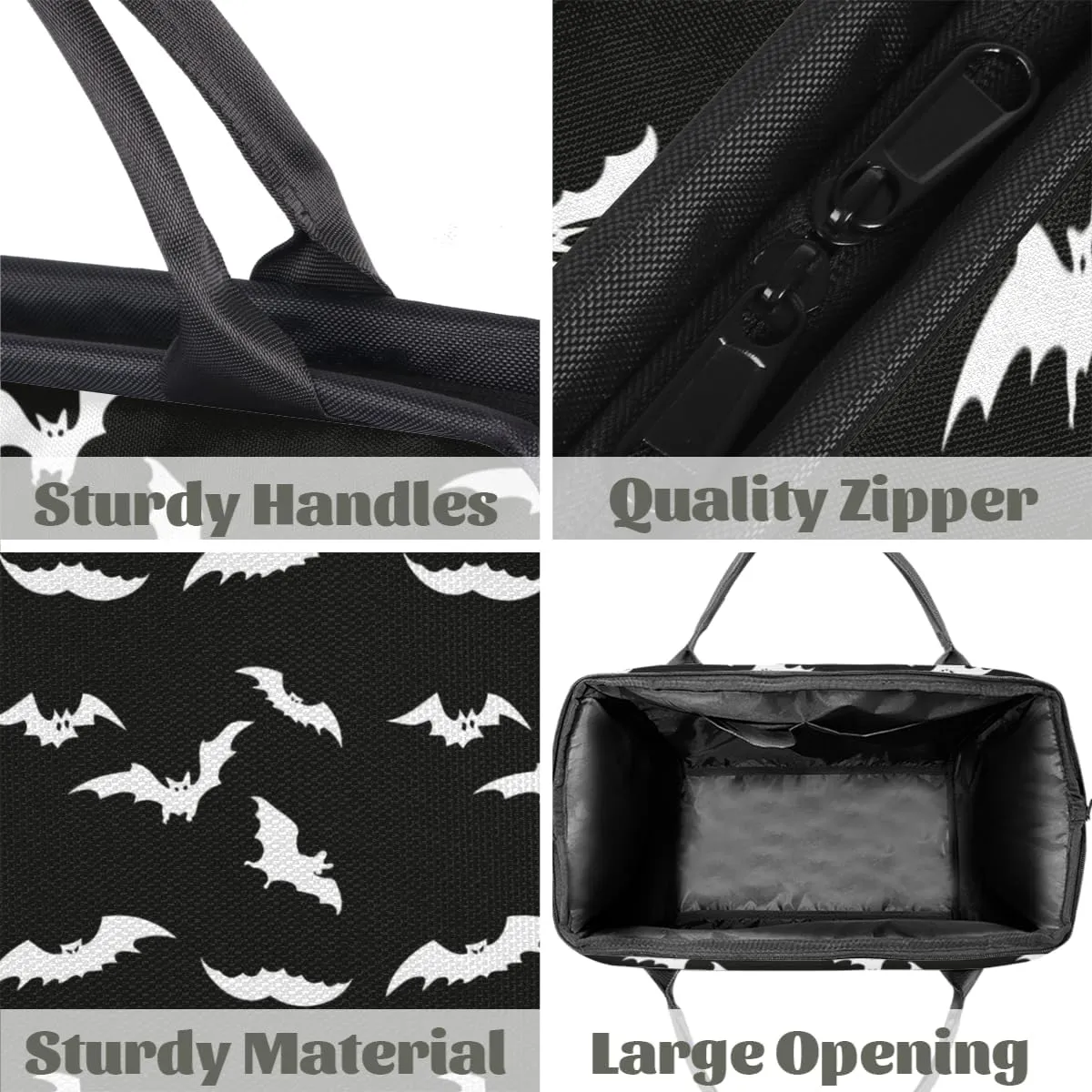 Black Bat Cool Small Overnight Weekender Tote Bag for Women Men Foldable Travel Duffel Bags Lightweight Sports Gym Bag Waterproof Carry On Luggage Weekender Bag for Traveling Gifts