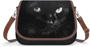 Black Cats Rule Trendy Crossbody Bags Purses for Women Casual Shoulder Handbags with Adjustable Wide Strap