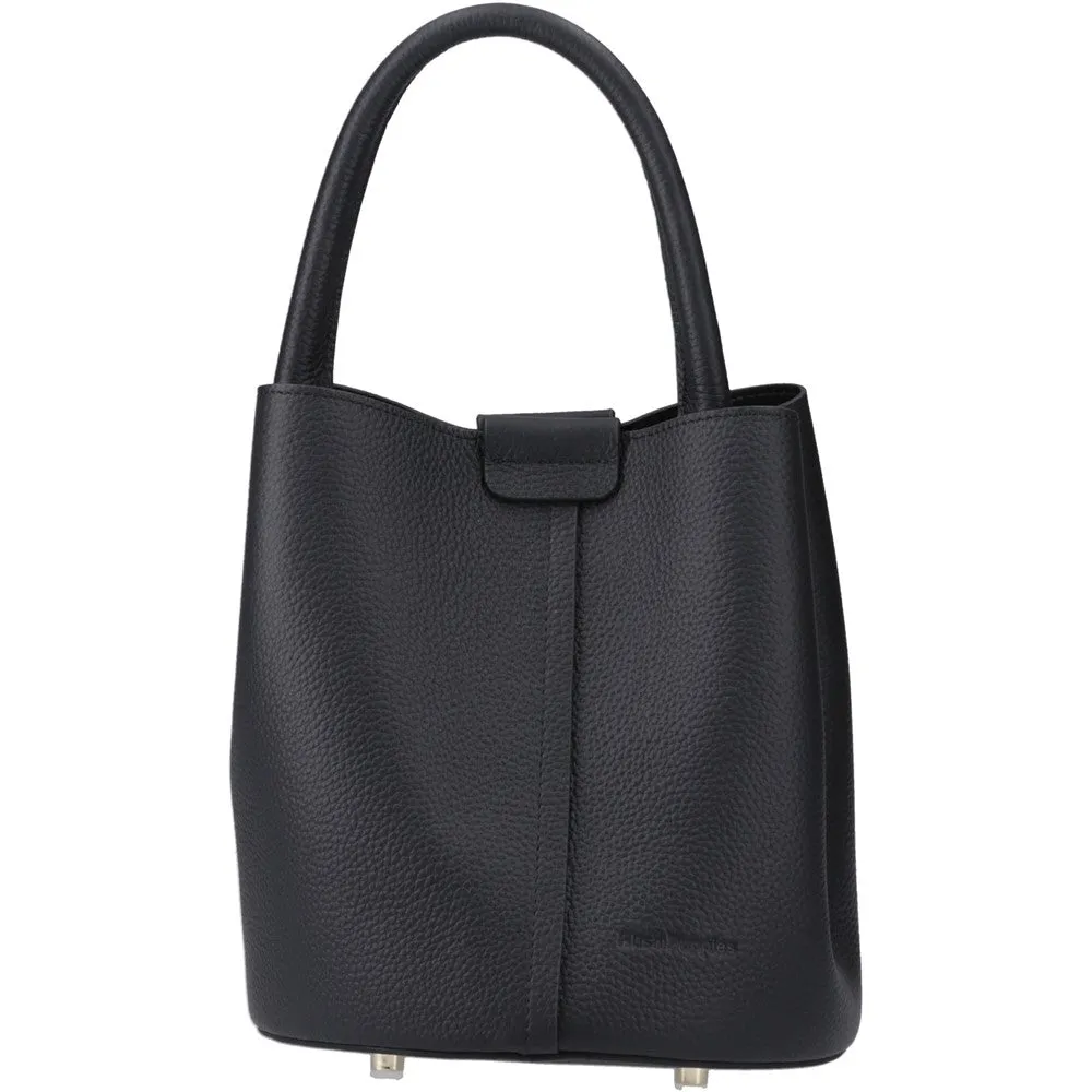 Black Valencia Leather Handbag