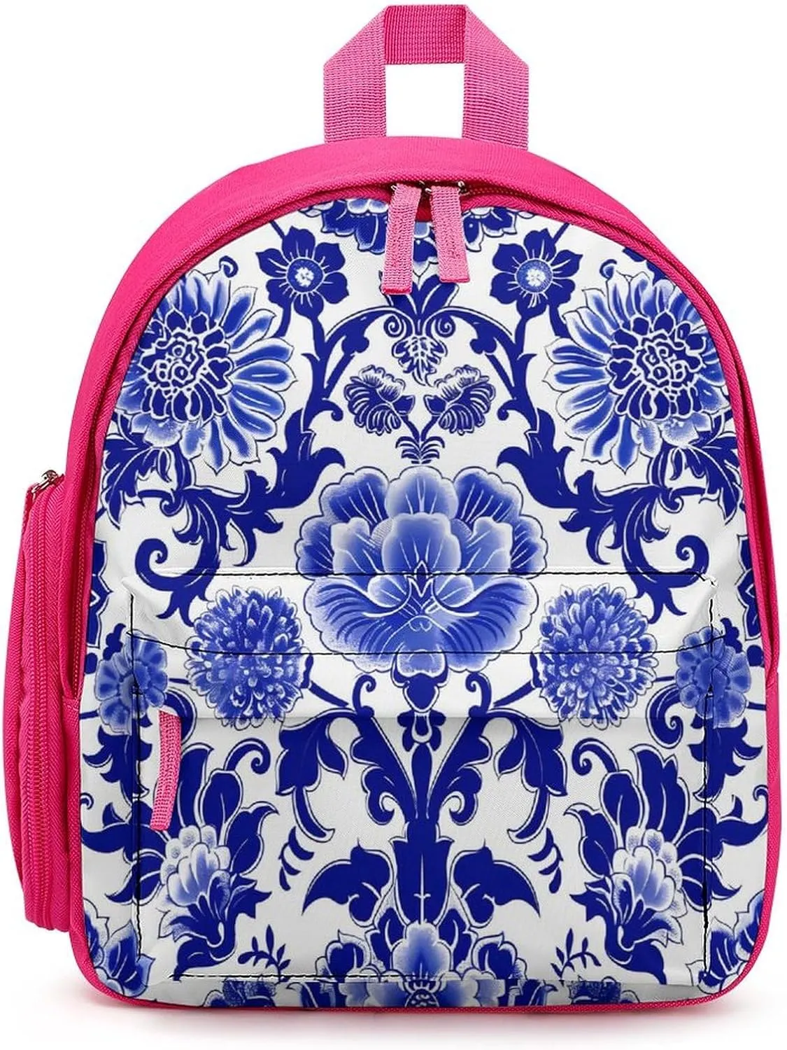 Blue And White Porcelain Mini Backpack Small Shoulders Luggage Daypack Business Weekender Bag for Men Women
