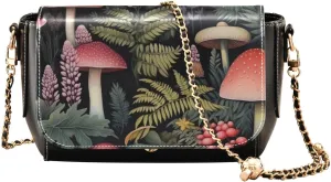 Blue Butterfly Flying in the Sky Leather Crossbody Purses for Women Trendy, Womens Medium Size Shoulder Bags