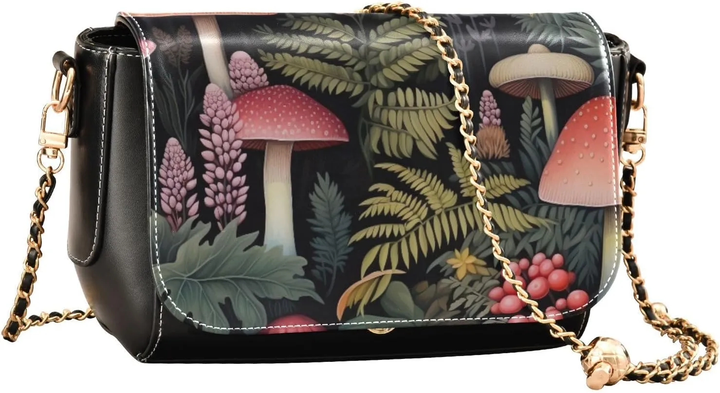Blue Butterfly Flying in the Sky Leather Crossbody Purses for Women Trendy, Womens Medium Size Shoulder Bags