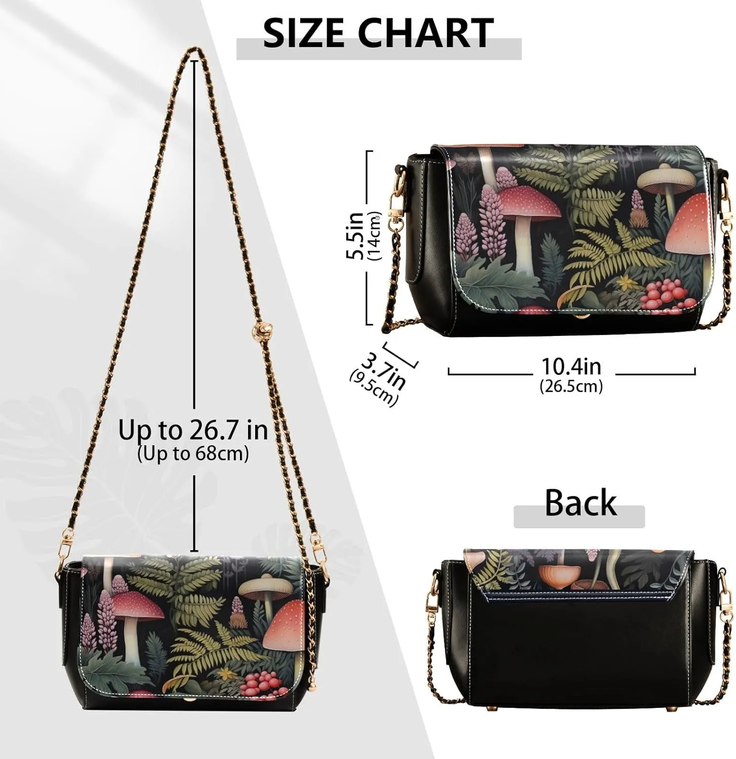 Blue Butterfly Flying in the Sky Leather Crossbody Purses for Women Trendy, Womens Medium Size Shoulder Bags