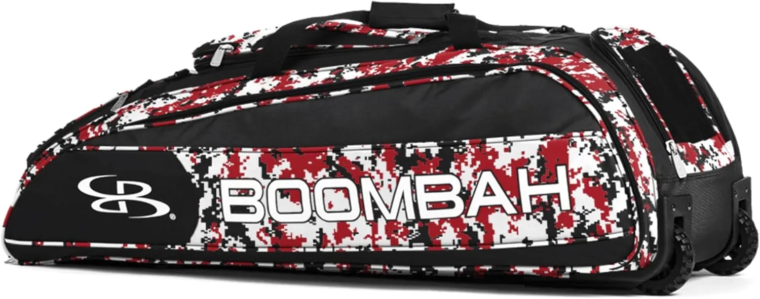 Boombah Beast Rolling Bat Bag - 40" x 14" x 13" - Digital Camo - Holds 8 Bats, Glove and Shoe Compartments