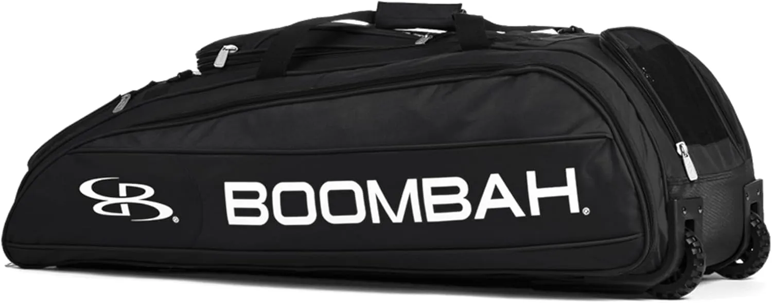 Boombah Beast Rolling Bat Bag - 40" x 14" x 13" - Multiple Color Options - Holds 8 Bats, Glove and Shoe Compartments