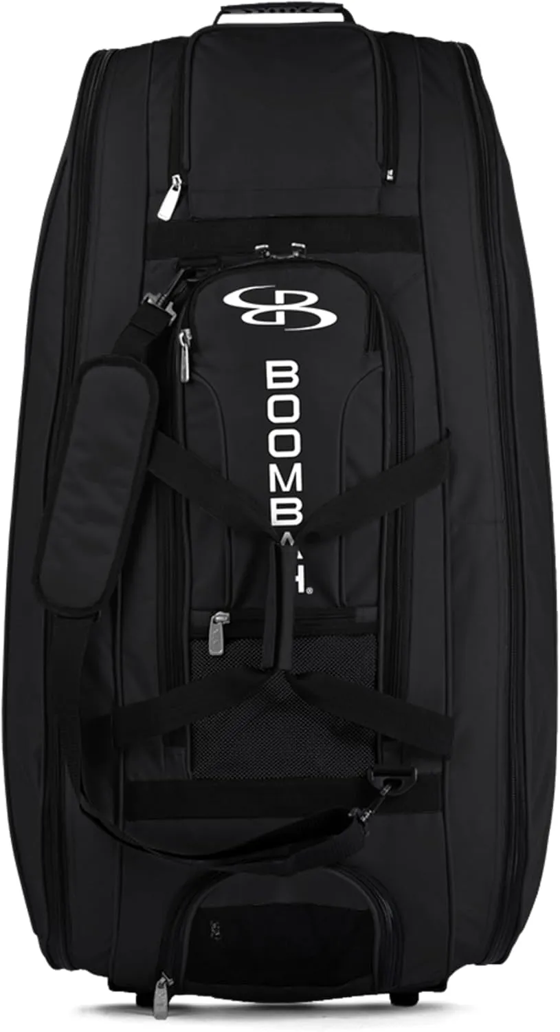 Boombah Beast Rolling Bat Bag - 40" x 14" x 13" - Multiple Color Options - Holds 8 Bats, Glove and Shoe Compartments