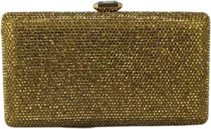 Boutique De FGG Crystal Evening Bags for Women Formal Party Box Clutch Wedding Rhinestone Handbags Bridal Clutch Purse,Mini