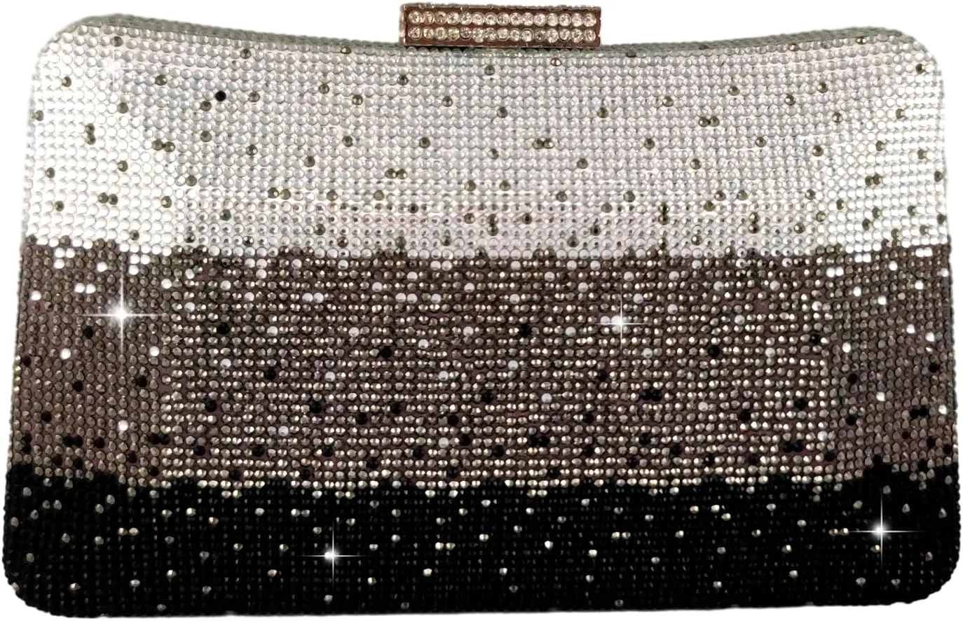Boutique De FGG Women's Gradient Color Crystal Evening Bags, Rhinestone Clutch for Party Dinner, Fancy Evening Handbags
