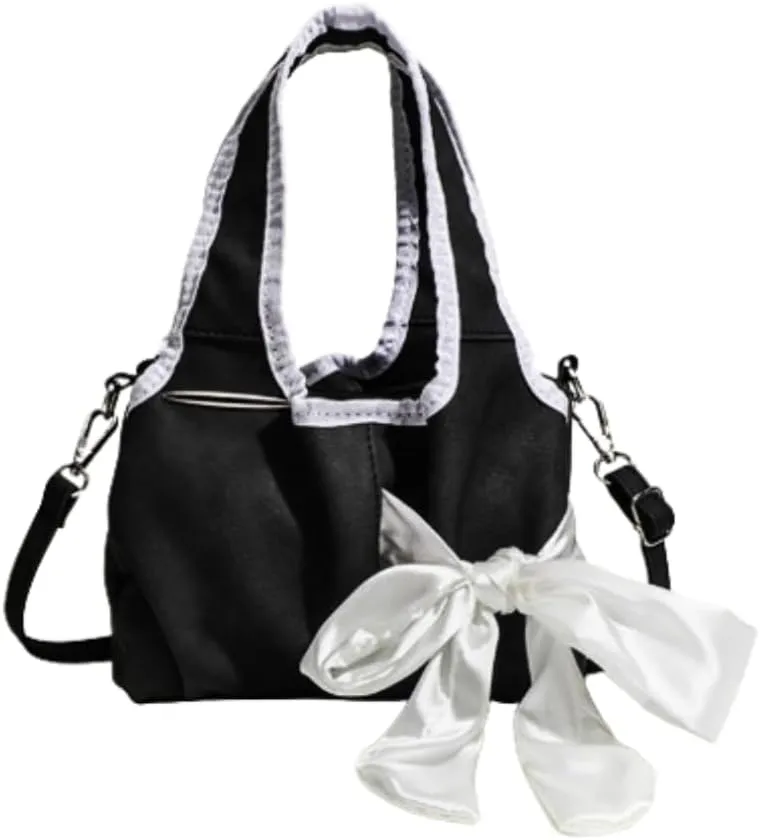 Bow Purse Y2k Purse Cute Purses for Women Shoulder Bag for Women Designer Handbags for Women (Grey,One Size)