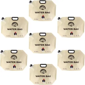 BPA Free Outdoor Water Bag, Folding Clear Water Storage Bag Portable Plastic Water Bottle Car Water Container for Camping Hiking Backpack Emergency(7PCS)