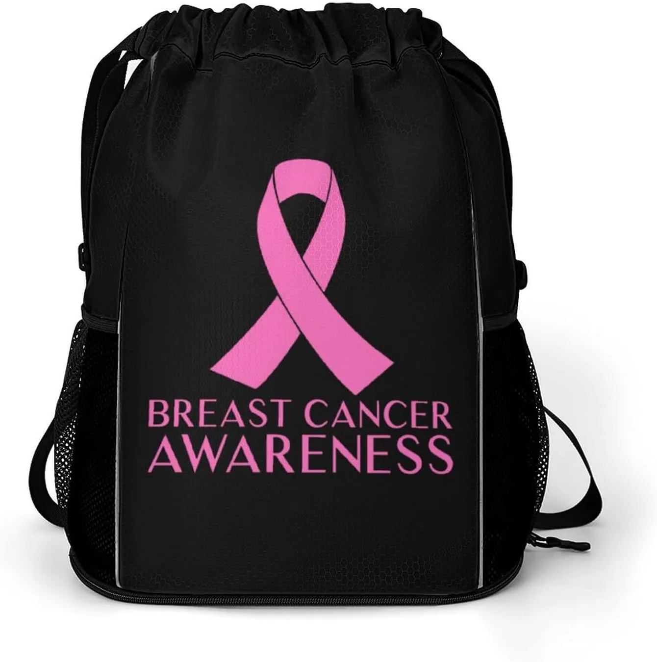 Breast Cancer Awareness Gym Bag Workout Gym Backpack with Shoe Compartment Sports Bags for Women Men
