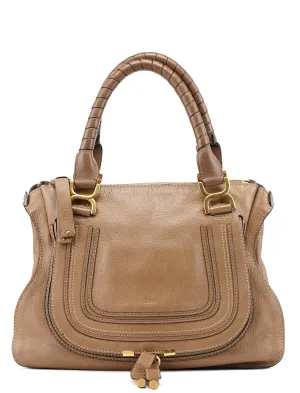 Brown Leather Marcie Handbag