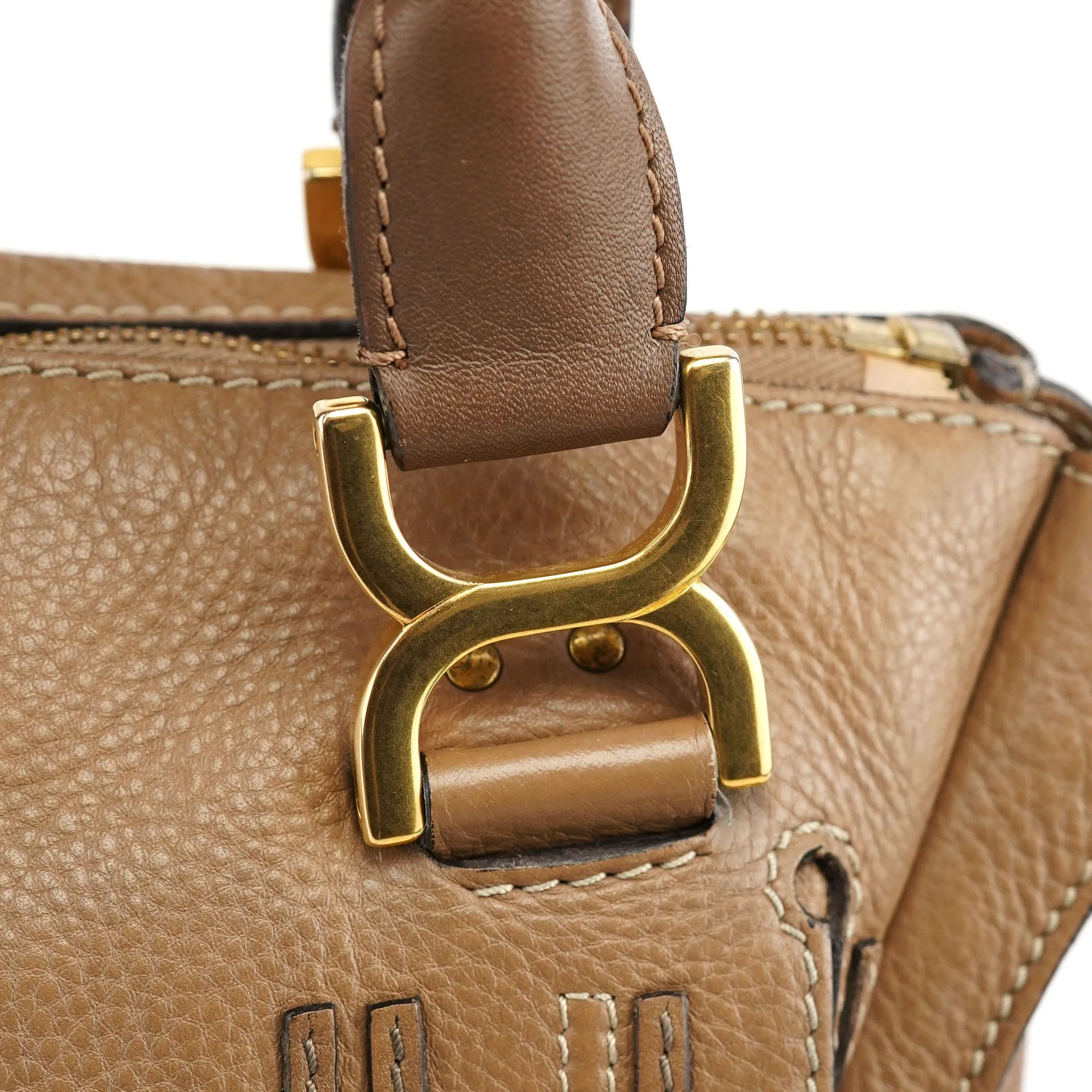 Brown Leather Marcie Handbag