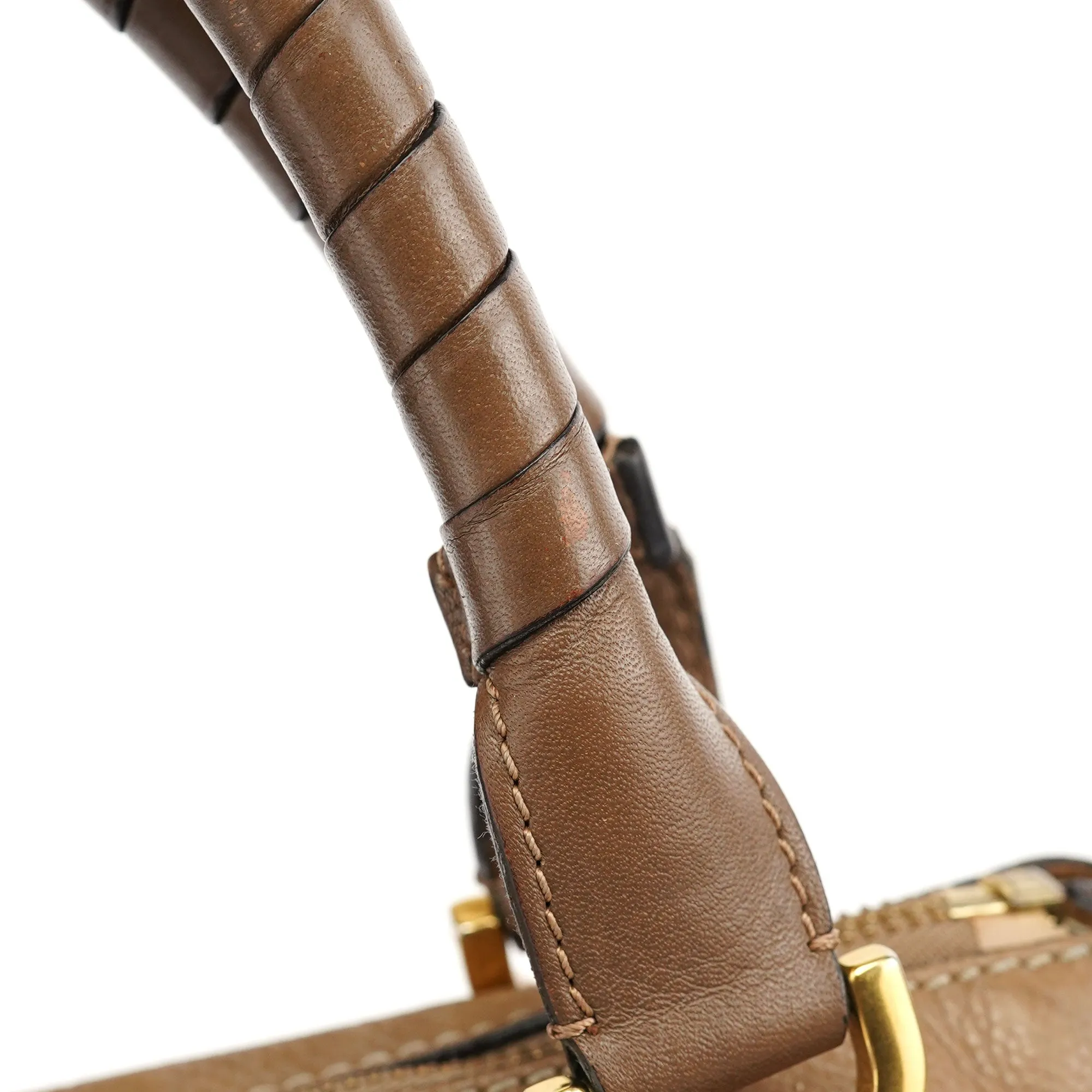 Brown Leather Marcie Handbag
