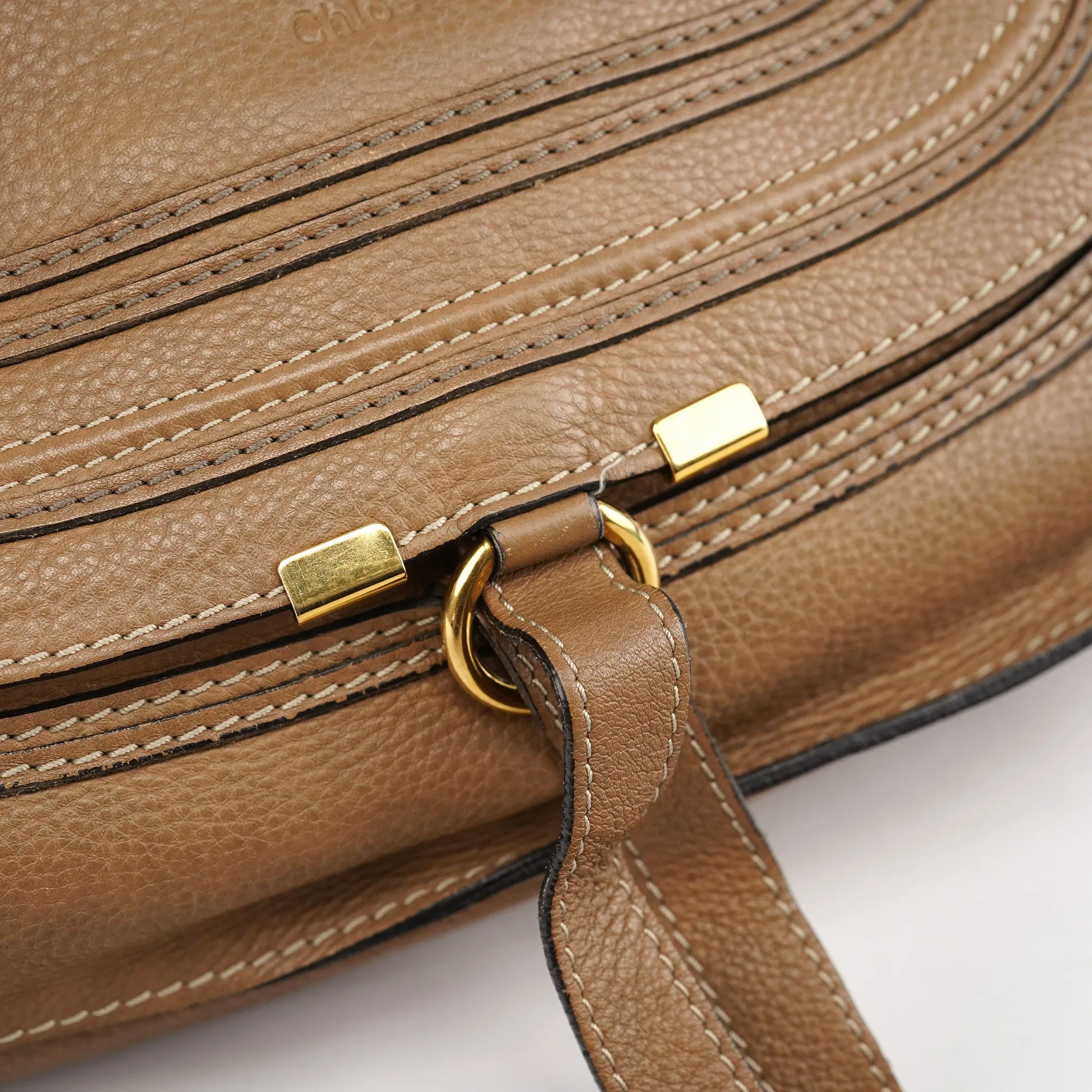 Brown Leather Marcie Handbag