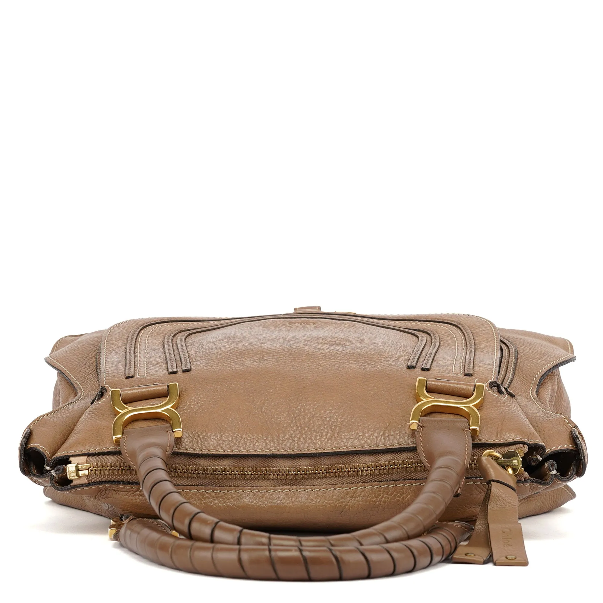 Brown Leather Marcie Handbag