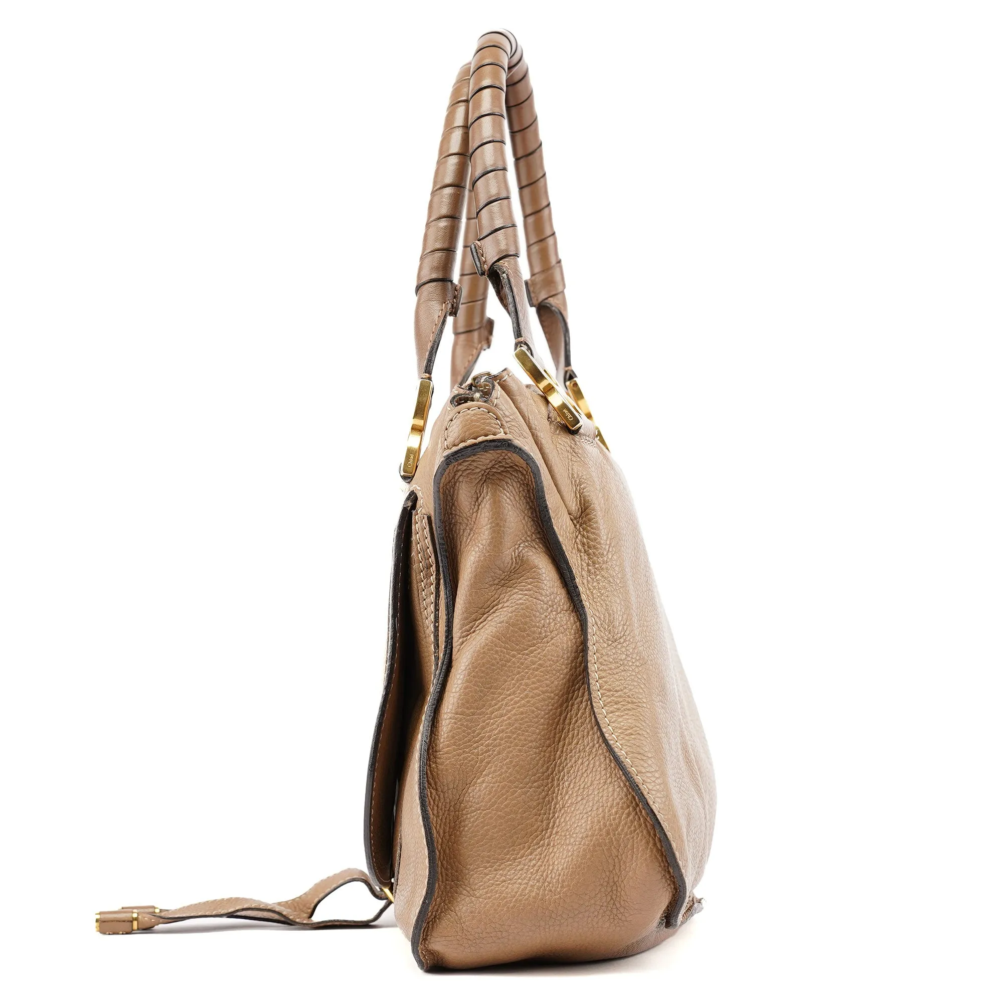 Brown Leather Marcie Handbag