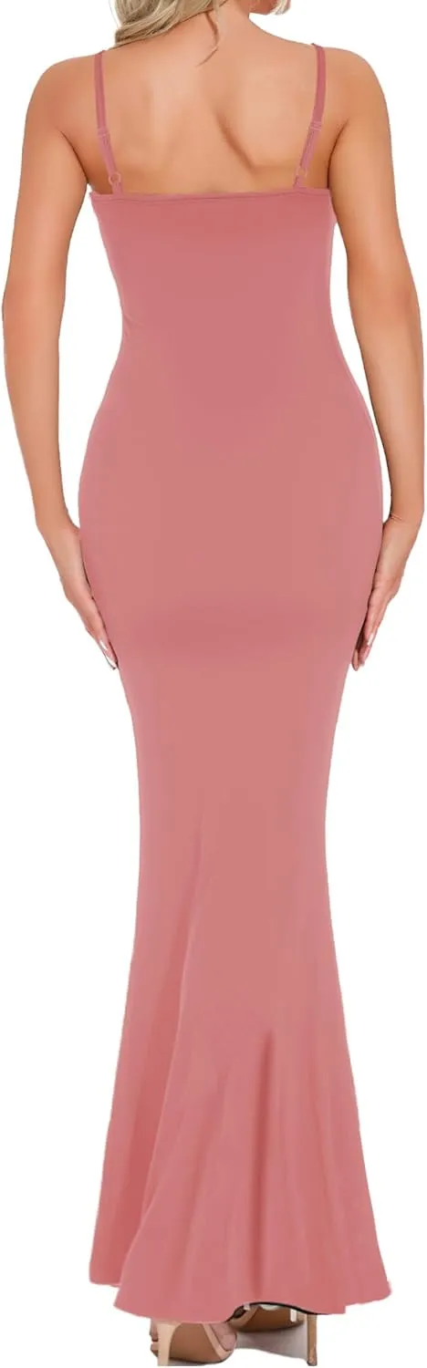 Buauty Womens Summer Dress Bodycon Maxi Dress Sleeveless Casual Long Dresses 2025 Spaghetti Strap Slip Elegant Evening Party