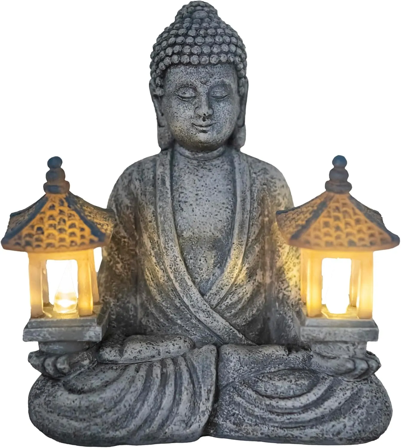 Buddha Outdoor Figurine Decor Lights, Elegant Statues Figurine Solar Lights, Gifts for Mom,Patio Balcony Yard Lawn Ornament Decor,Waterproof Decorative Year-Round Delight