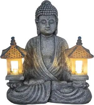 Buddha Outdoor Figurine Decor Lights, Elegant Statues Figurine Solar Lights, Gifts for Mom,Patio Balcony Yard Lawn Ornament Decor,Waterproof Decorative Year-Round Delight