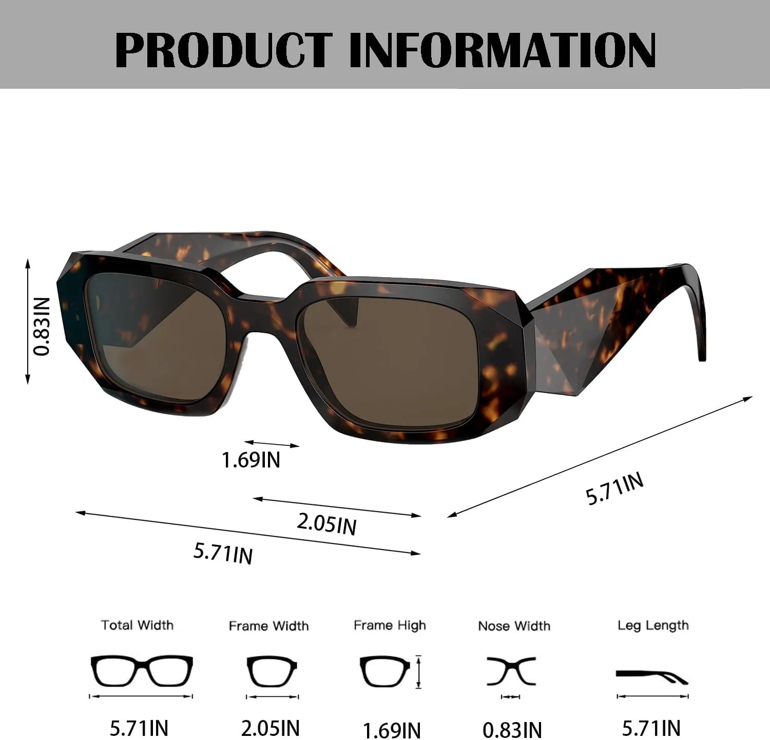 BUTABY Trendy Rectangle Sunglasses for Women Men Retro Sun Glasses Vintage Fashion Square Frame