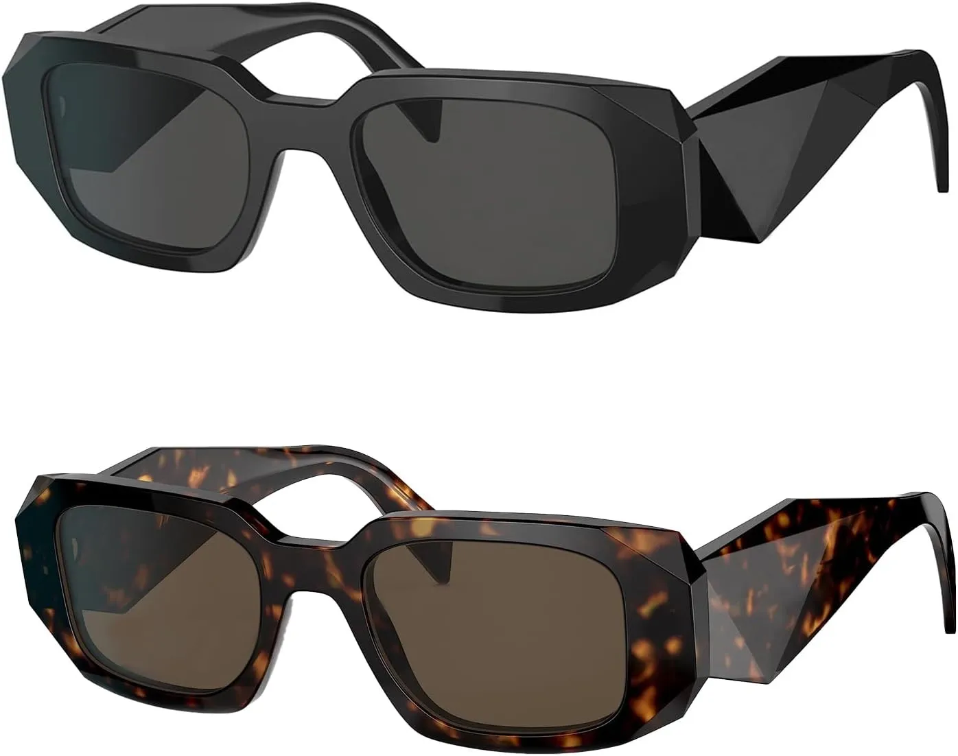 BUTABY Trendy Rectangle Sunglasses for Women Men Retro Sun Glasses Vintage Fashion Square Frame