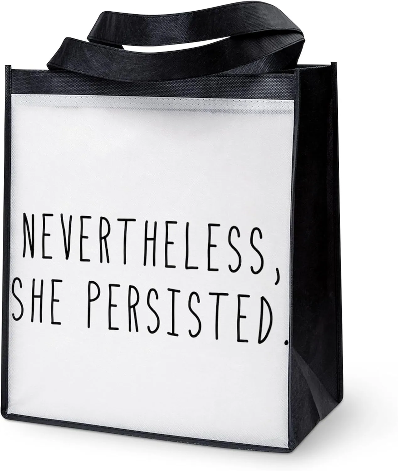 CafePress Nevertheless She Persisted Reusable Collapsible Grocery Bag