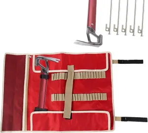 Camping Tent Bag, Trekking Poles Carrying Bags, Heavy Duty Tent Stake Roll Bag, Wind Rope Stakes Nail Pouch for Outdoor, Tents Tool, Organizer, Accessories for Pegs, Hammers, Perfect for Travels
