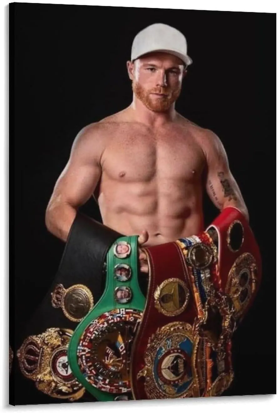 Canelo Alvarez Boxing Poster (2) Gifts Canvas Painting Poster Wall Art Decorative Picture Prints Modern Decor Framed-unframed 16x24inch(40x60cm)