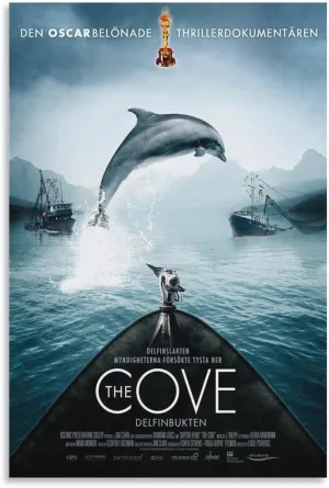 Canvas Movie Poster,The Cove,Marine Ecological Protection Documentary (3) Canvas Wall Art Prints Poster Photo Picture Painting Posters Room Decor Home Decorative 16x24inch(40x60cm)
