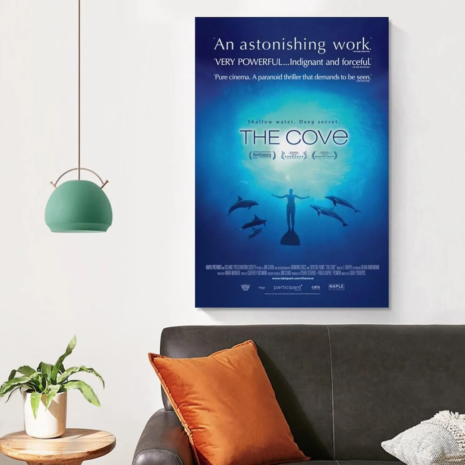 Canvas Movie Poster,The Cove,Marine Ecological Protection Documentary (4) Painting On Canvas Wall Art Poster Scroll Picture Print Living Room Walls Decor Home Posters 20x30inch(50x75cm)