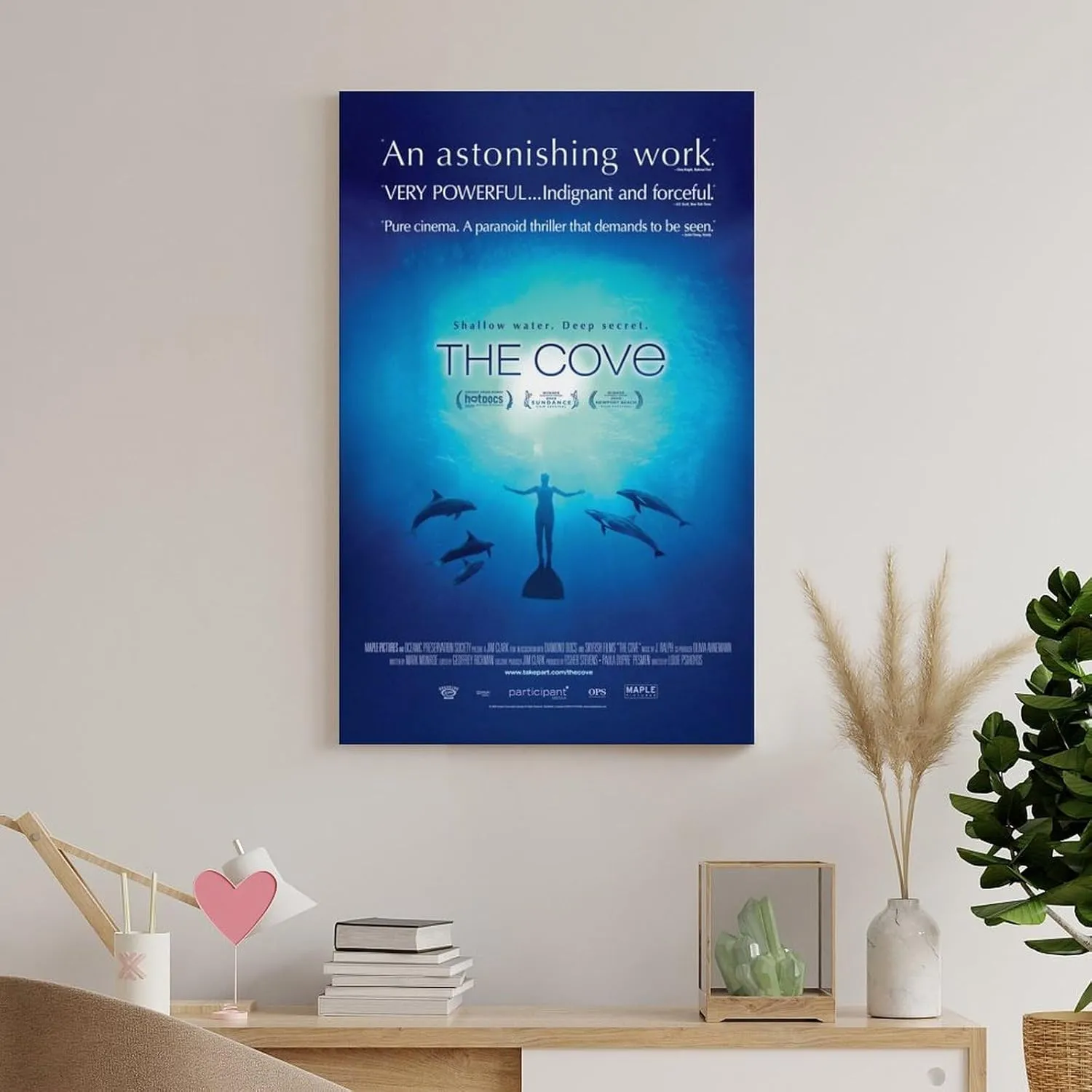 Canvas Movie Poster,The Cove,Marine Ecological Protection Documentary (4) Painting On Canvas Wall Art Poster Scroll Picture Print Living Room Walls Decor Home Posters 20x30inch(50x75cm)